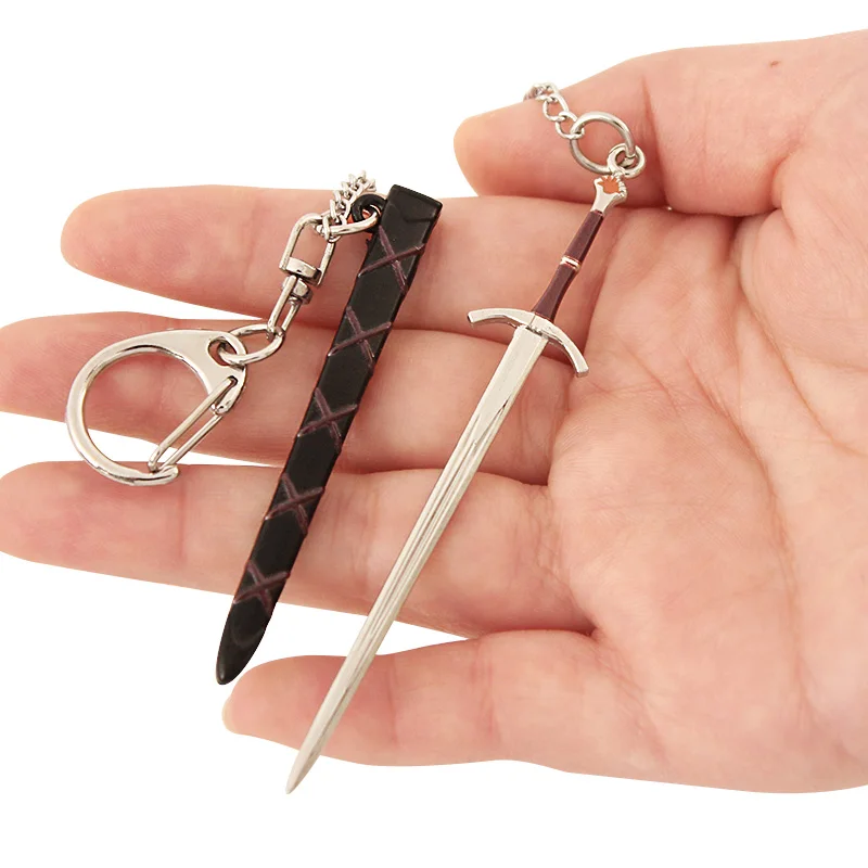 Mini Metal Keychain Game of Thrones Season 1 2 3 Jon Snow Arthur Dayne Jaime Lannister Sword Keychain Toy Metal Key Chains