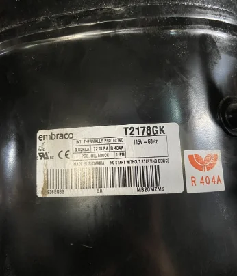 208-230v 60hz Embraco Scroll Compressors T2178GK for Refrigeration Compressor Price Compressor Refrigerator