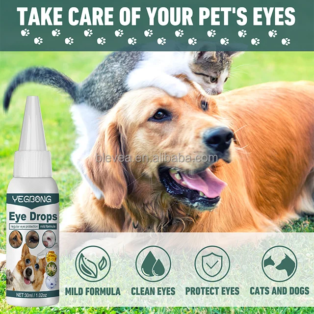 Yegbong 30ml Natural Comfortable Anti Bacterial Pet Eyes Drops Dog Eye