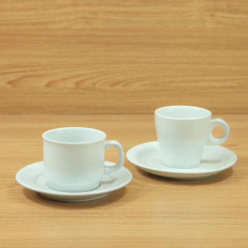 
 MOQ 200 современный отель на заказ белый керамический фарфор Эфиопский повторное использование кофе эспрессо керамический чайный набор чашек  