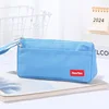 Labeled pencil case light blue