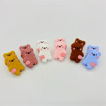 Manufacturer Supplies DIY Baby Comfort Chain Customizable Silicone Loose Beads in Bear Design Jewelry Making Toys