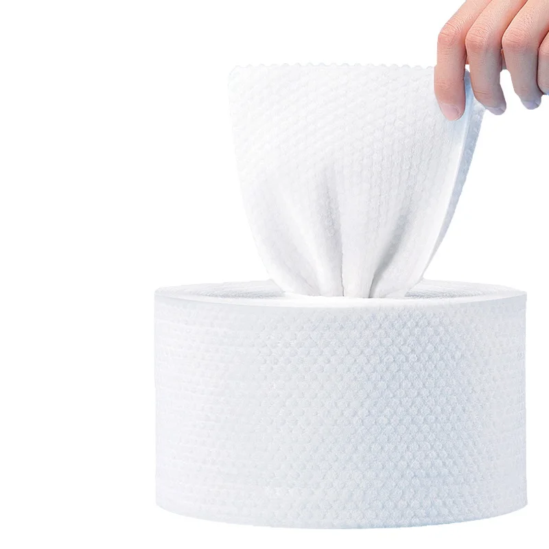 Индивидуальная биоразлагаемая одноразовая впитывающая дорожная кухонная детская мочалка, белые хлопковые полотенца для лица в рулоне