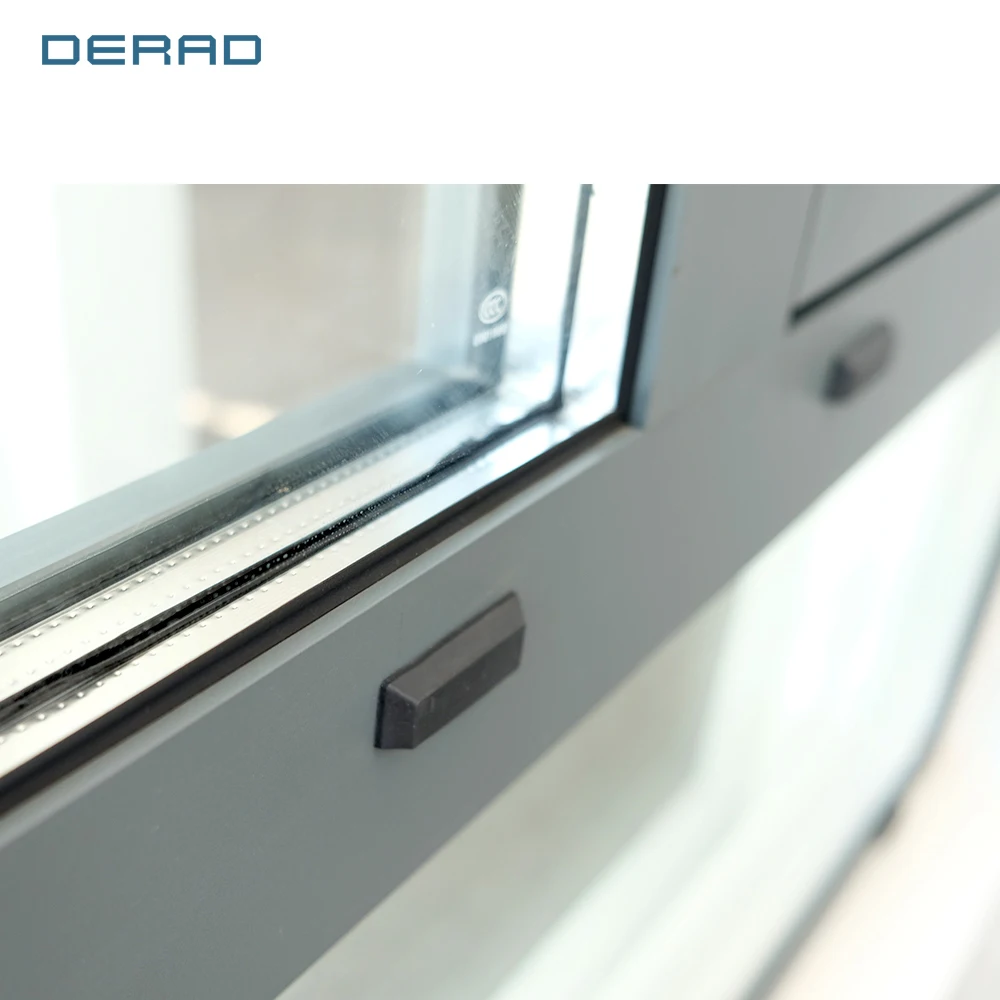 Energy efficient heat insulated glass window low-E triple glazed thermal break aluminium tilt and turn windows supplier