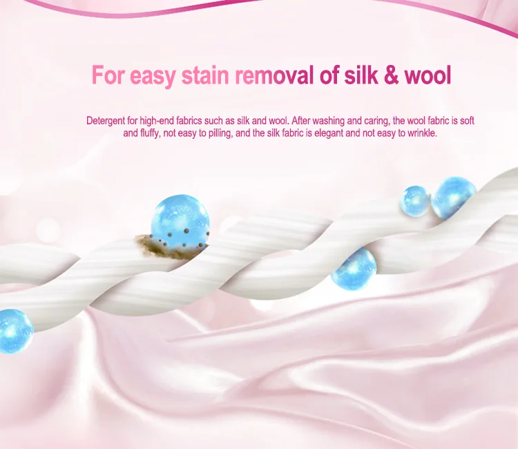 For easy stain removal of silk & wool