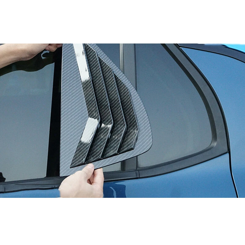 Lot de 2 Ailerons de Fenêtre Latérale pour Modèle Y, Couvercle D'abat-jour Triangulaire à Surface Lisse, Séparateur de Fenêtre Latérale pour Modèle Y 2021 à 2023 (Vernis Noir