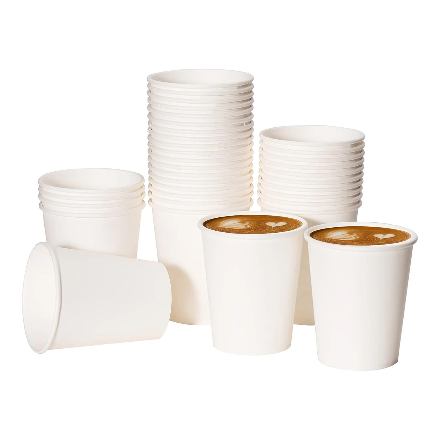 Disposable Custom 16oz 12oz 8oz Printed Paper Cups with Logo for Restaurant Double Wall Paper Drink Cups