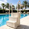 Scala per piscina bianca a 3 gradini