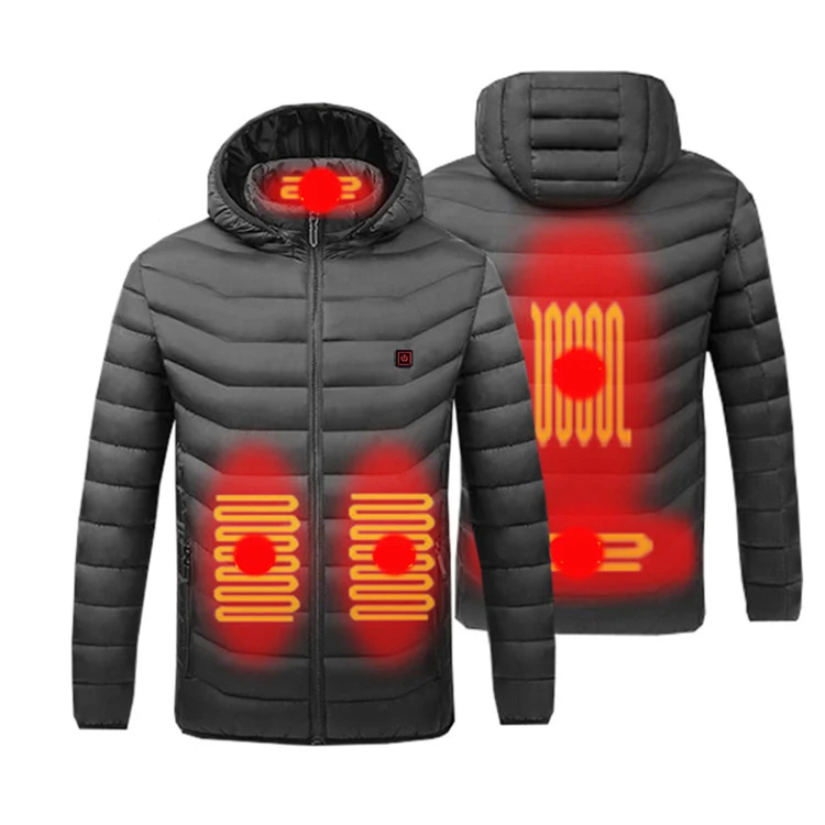 Bowins Wholesale Mens 100 Nylon Or Polyester Custom Logo Waterproof Heated Jacket Light Weight