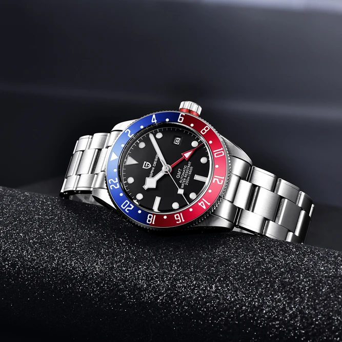 Jam Tangan Montre Gmt Pepsi PAGANI DESIGN 1706 New GMT Mechanical