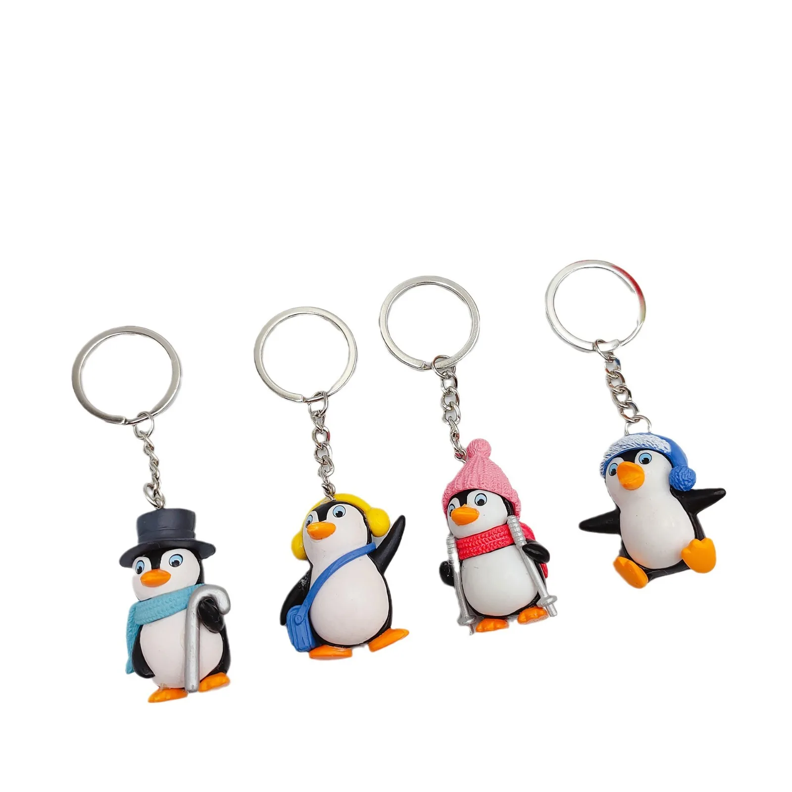 Lot De 24 Porte-Clés Pingouin En PVC Souple – Cadeaux Fête Animaux Mignons Pour Enfants & Adultes