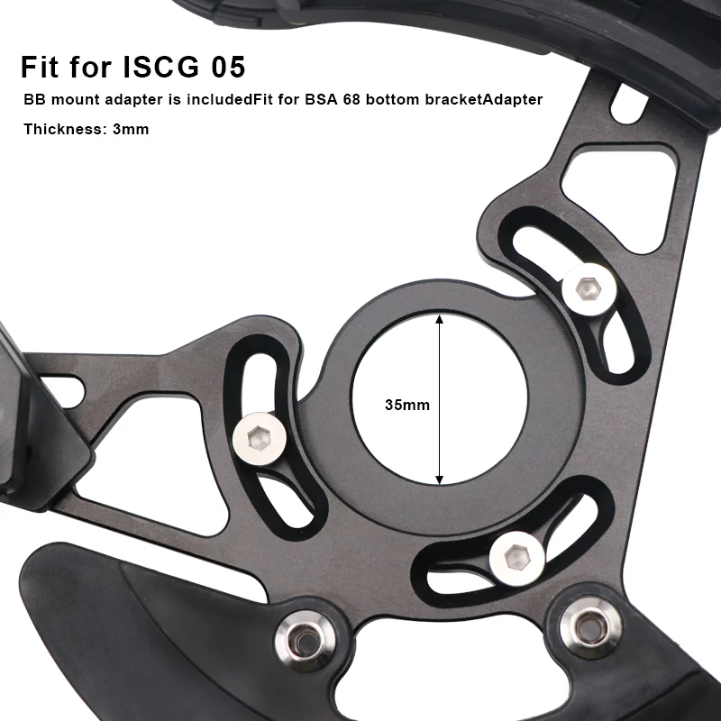 RIDERACE Mountain Bike Pulley Chains Stabilizer MTB ISCG05 Chain Guide BB Mount DH 32-38T Chaining Protector Plate Bicycle CG04