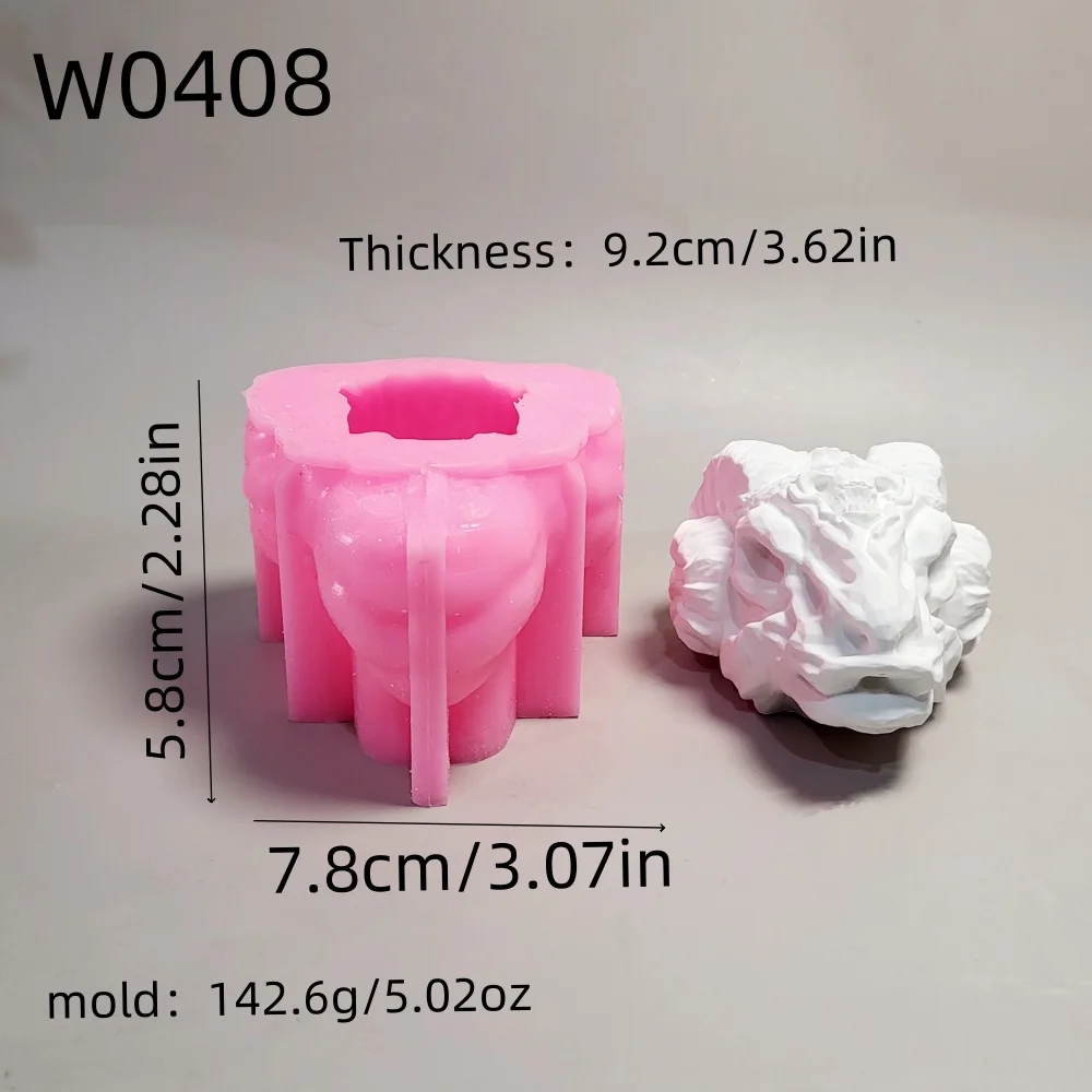 Handmade Resin Casting Molds for DIY Ins Style Decorative Ornaments Silicone Skeleton Sheep Head Molds W0408 Cake Tools