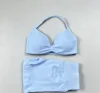 Ice blue with shorts