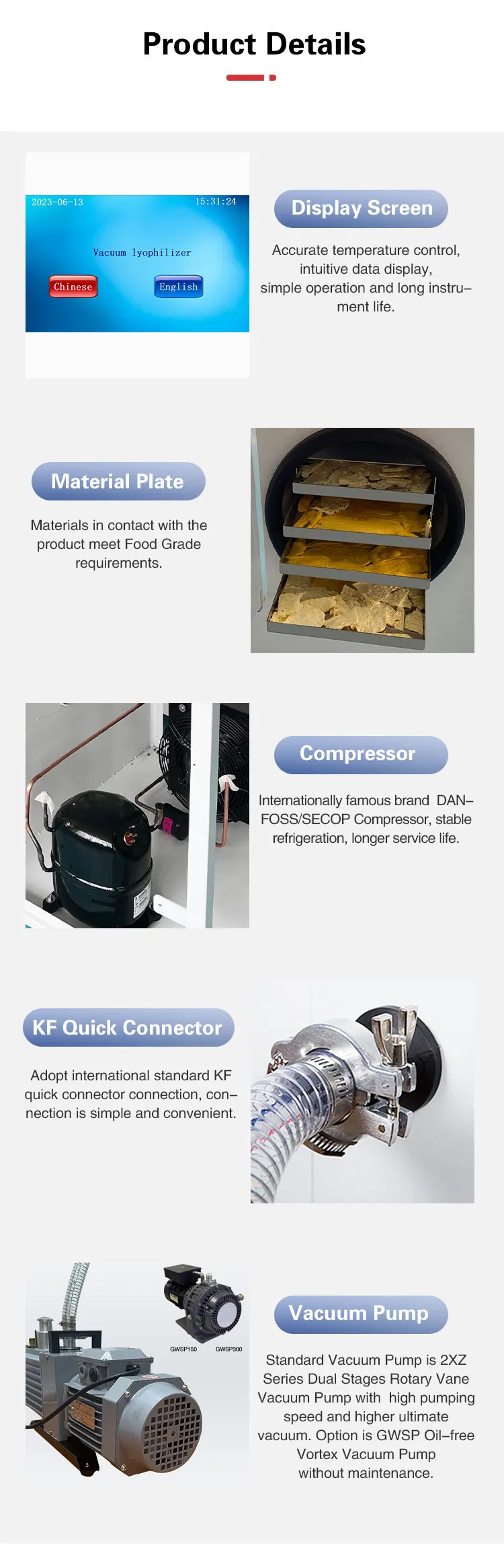 "两者" 最优惠的价格自制迷你水果食品糖果冷冻干燥机冻干机