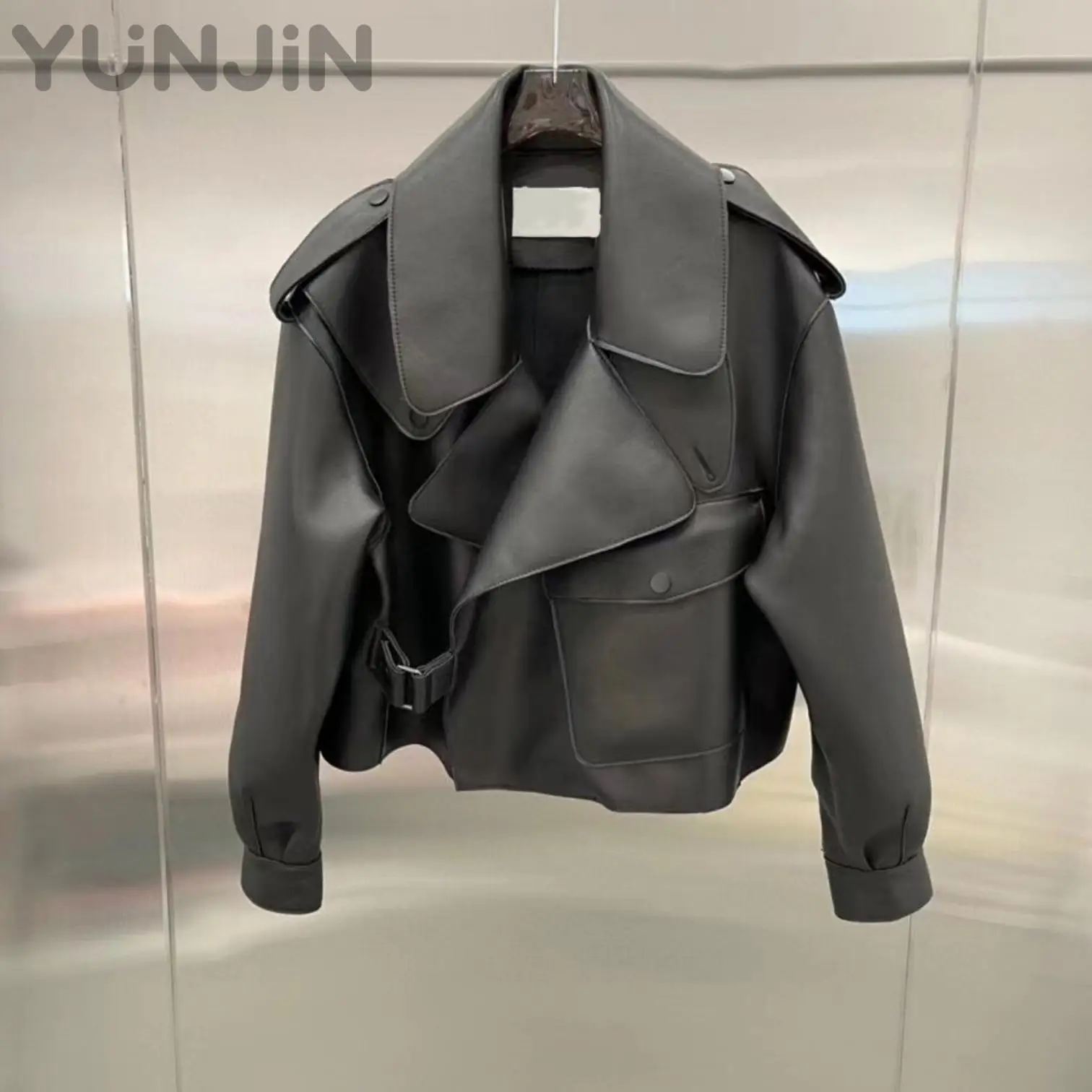 Design Women's Genuine Leather Jacket Real Lambskin Biker