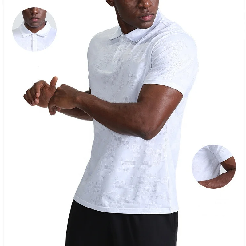 JL1227A Wholesale Men’s Golf Polo Shirt Quick Dry Breathable Polo T Shirt Men Polyester Spandex Polo T-Shirt