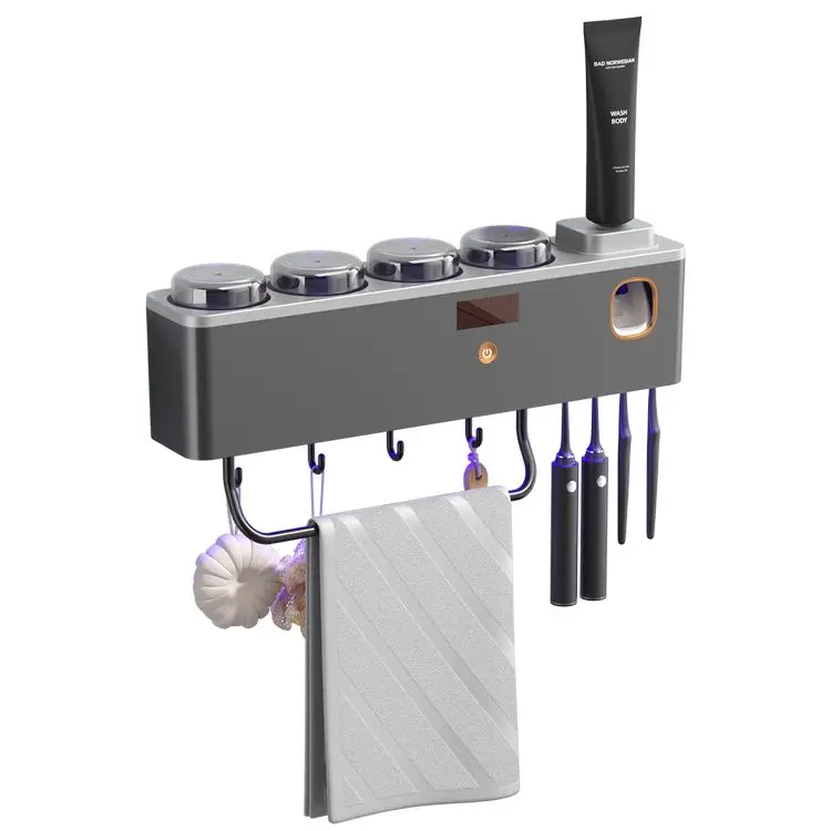 Лидер продаж органайзер для ванной комнаты держатель зубных щеток автоматический дозатор зубной пасты настенный стеллаж