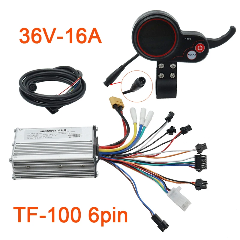 KUGOOM 4 Electric Scooter 48V20A Controller Kit with 10-inch Instrument Display TF-100 Six-pin Accessory