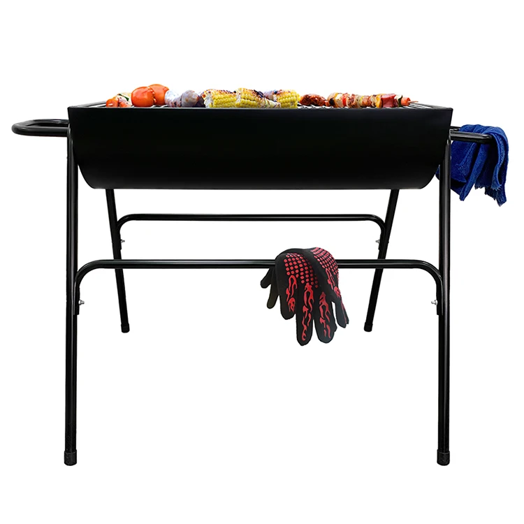 Multi-function Steel Barbecue Charcoal Grill Outdoor BBQ Stove Grills With Wheels