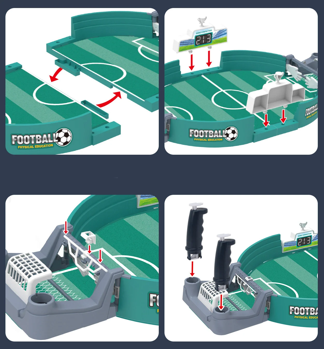 Children Toy Sports Soccer Game Competitive Battle Tabletop Plastic Toy Football Board Game