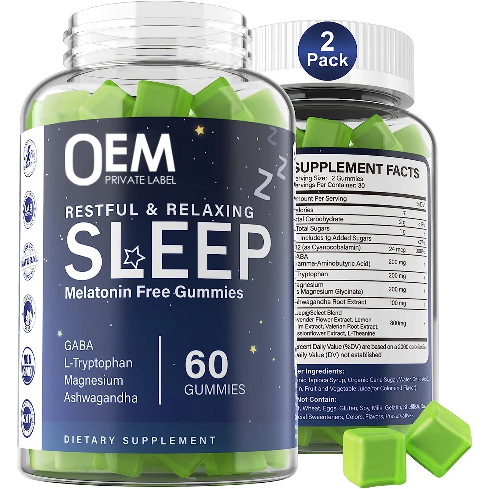 Sleeping Melatonin Gummies Sleep Aid Gummy Stress Relief Melatonin ...