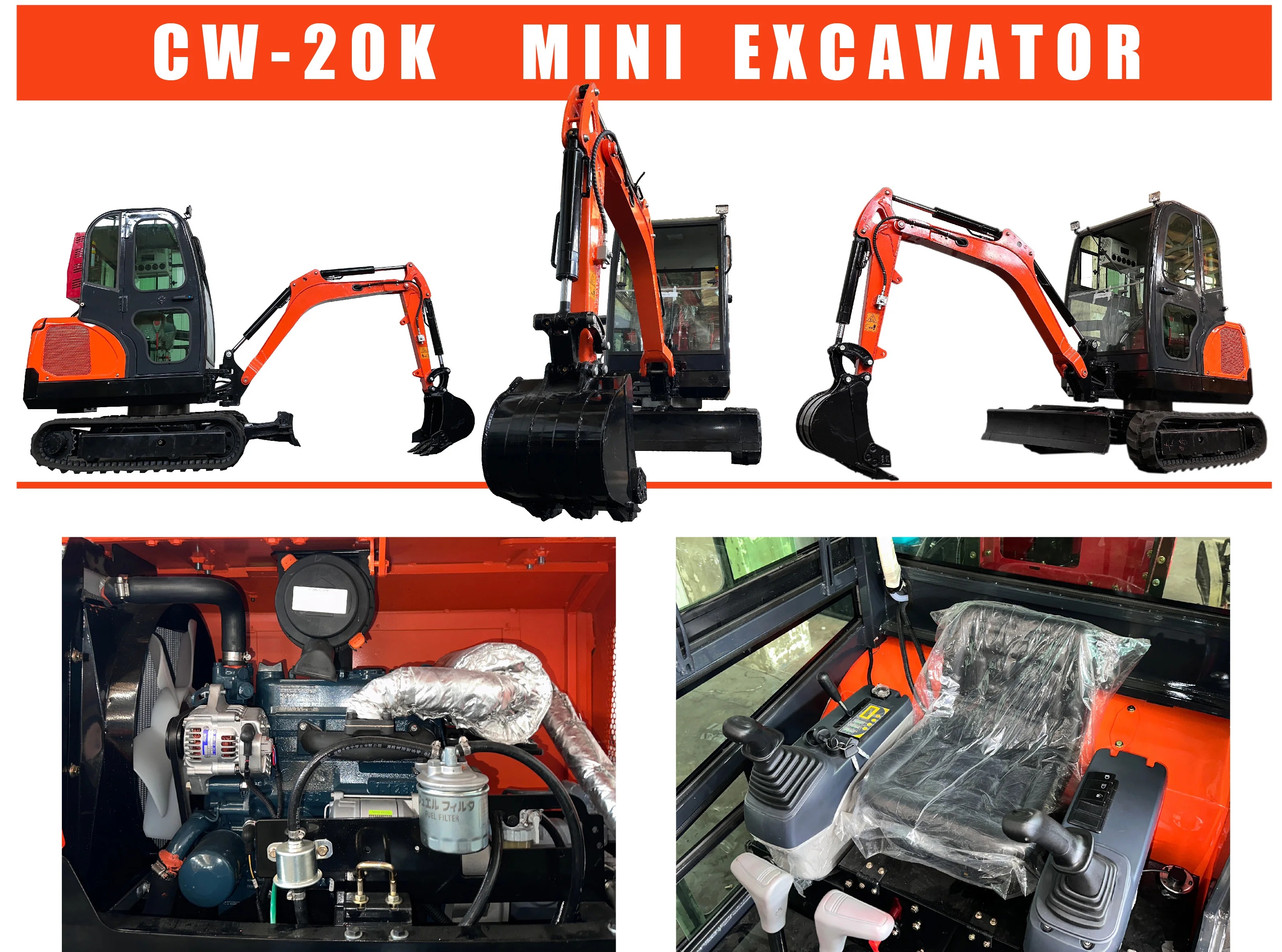 Free shipping!!!small mini excavator 1 ton digger machine excavators 3.5 ton parts price excavator bucket attachments