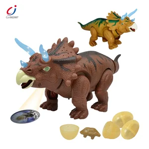 Chengji B/o Plastic Dinosaurs Electric 3d Projection Dino Lay Eggs Toy Plastic Nature World Dinosaur Toys with Light Sound