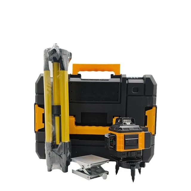 Industrial Strength Rechargeable 50m Green Rotary Laser Level DIY Cross-Border Exclusive with Strong Light Plastic Box Tripod