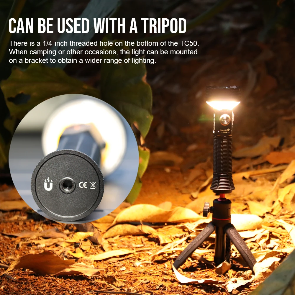 TrustFire TC50スーパーパワフルLED懐中電灯5100LM LEDレッドブルーSOS