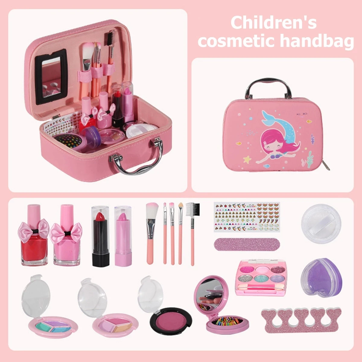 Kids Makeup Kit For Girls Safety Bpa-free Girls Make Up Washable Non ...