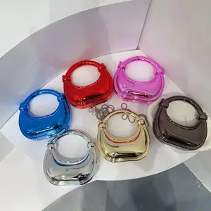 New Fashionable Acrylic Mini Bag for Children Top Lipstick Handbag Crossbody Bag for Kids Birthday Gift