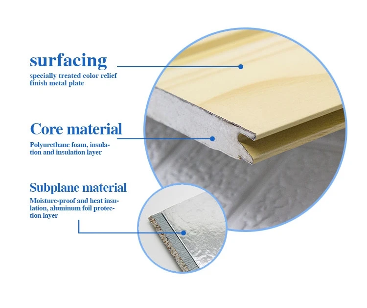 Pu external wall metal insulation board panel polyurethane pu hard foam insulated sandwich panels factory