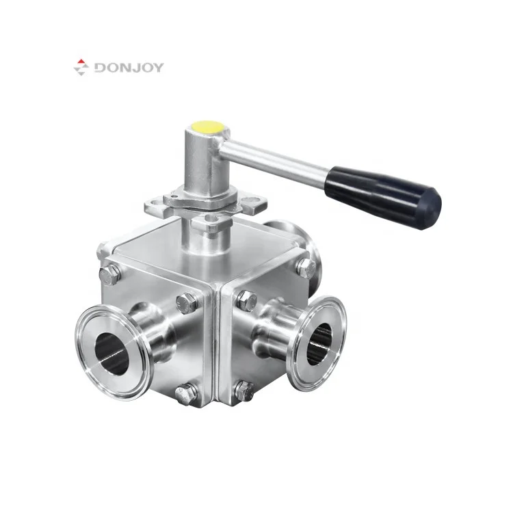 DONJOY stainless steek manual non retention three way Ball Valve