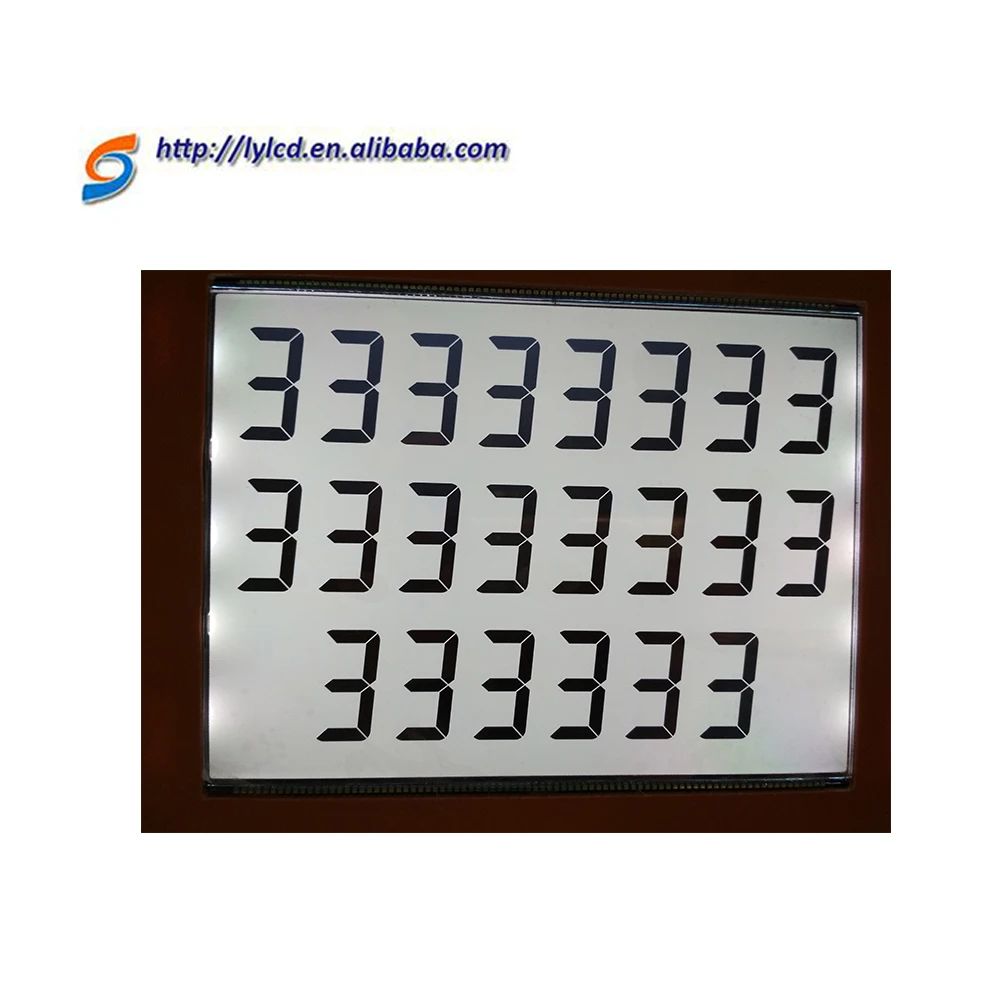 Factyory supply 886 digit segment TN lcd display with backlight for fuel dispenser