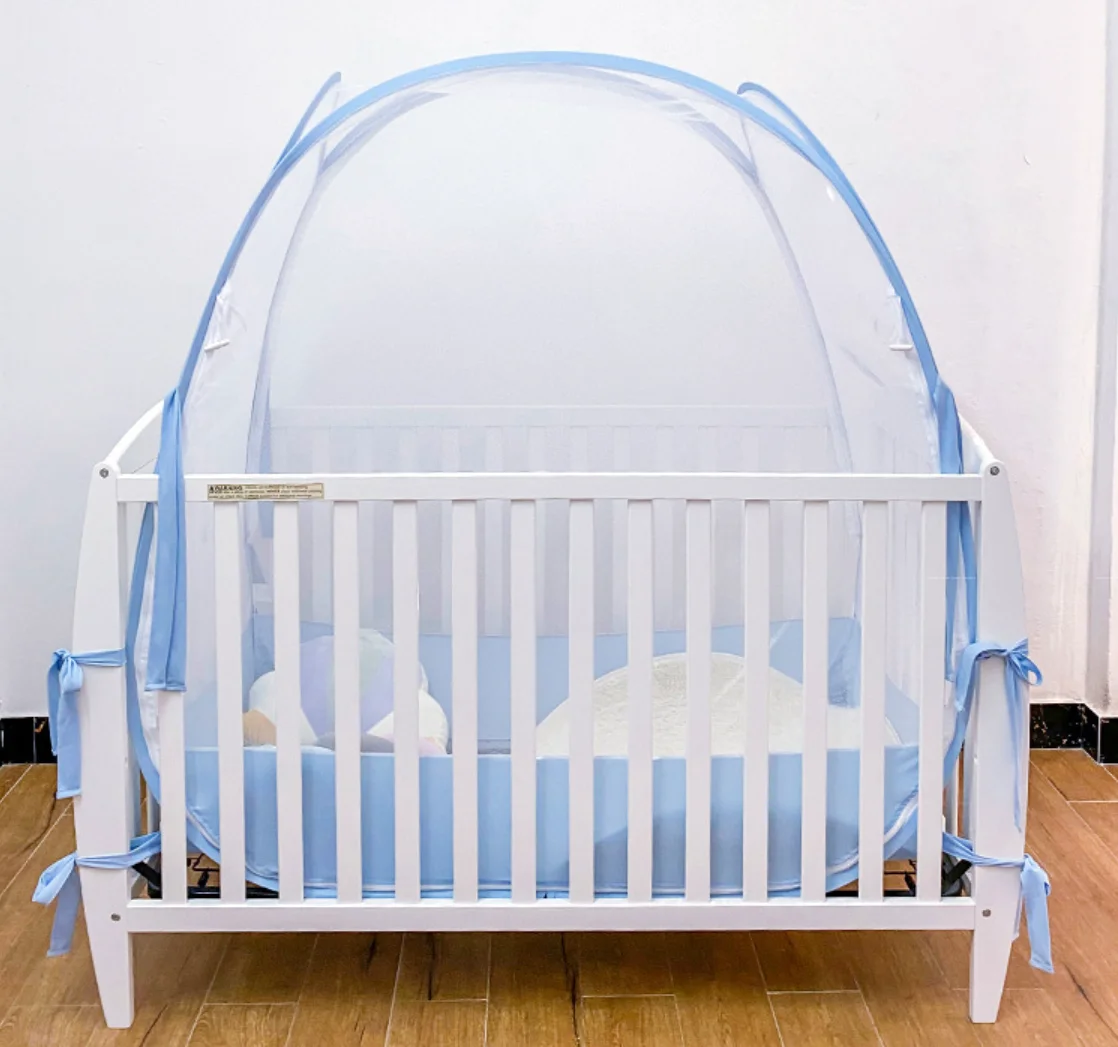 European Style Mosquito Net for Crib Portable Cot Bedside Bassinet Dome Baby Cribs Playpen
