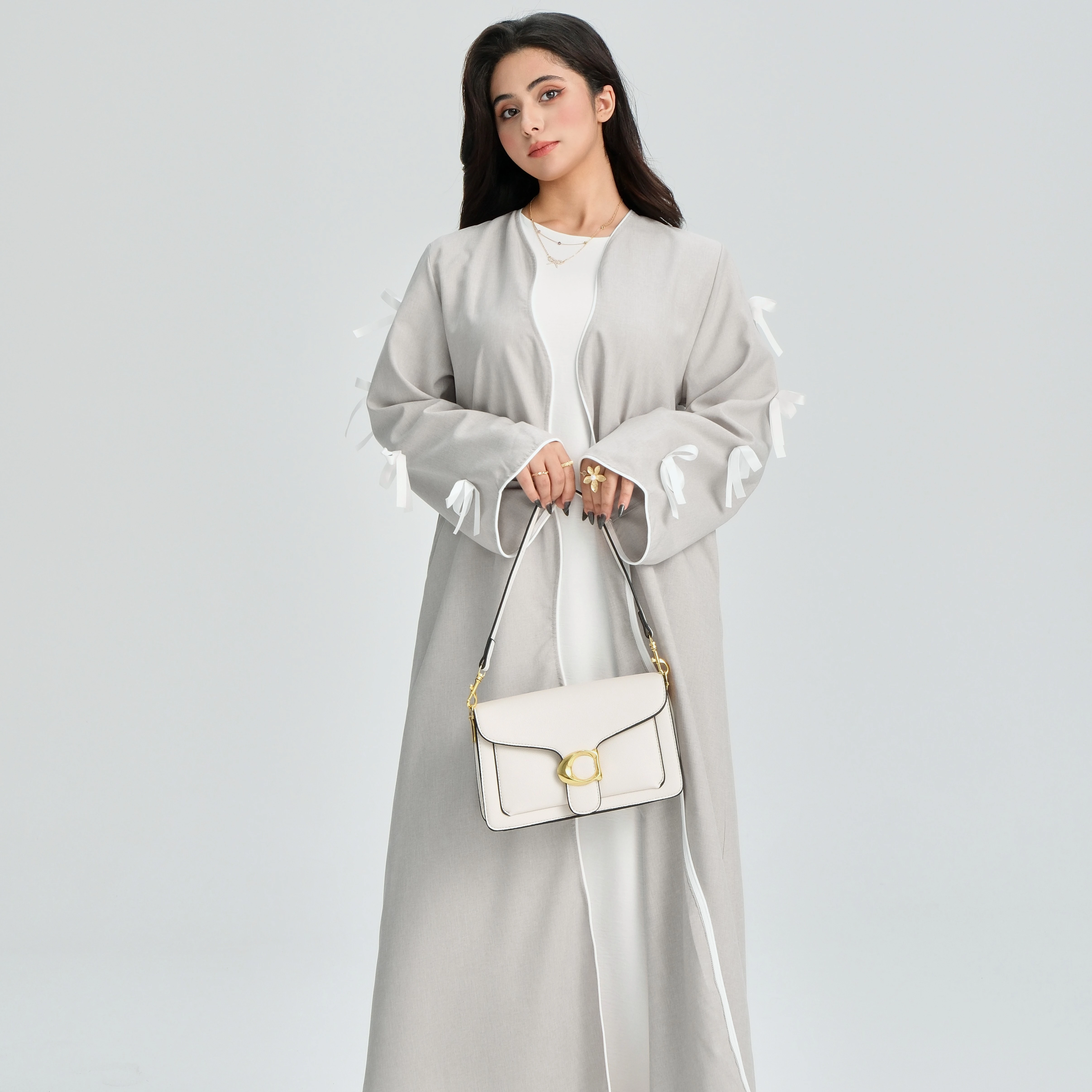 ihram hajj dress for ladies LM083 Elegant Prayer Abaya Color_GRAY