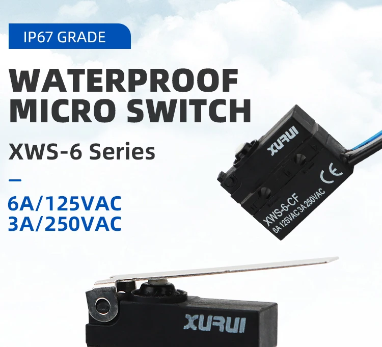 Waterproof Button Micro 6A 125VAC IP67 Micro Limit Switch Waterproof Button Micro Switch With ...
