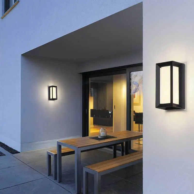 Dış Mekan Duvar Lambası LED Nem Geçirmez Su Geçirmez Villa Bahçe Koridoru Dış Duvar Teras Balkon Bahçe Giriş Sıcak