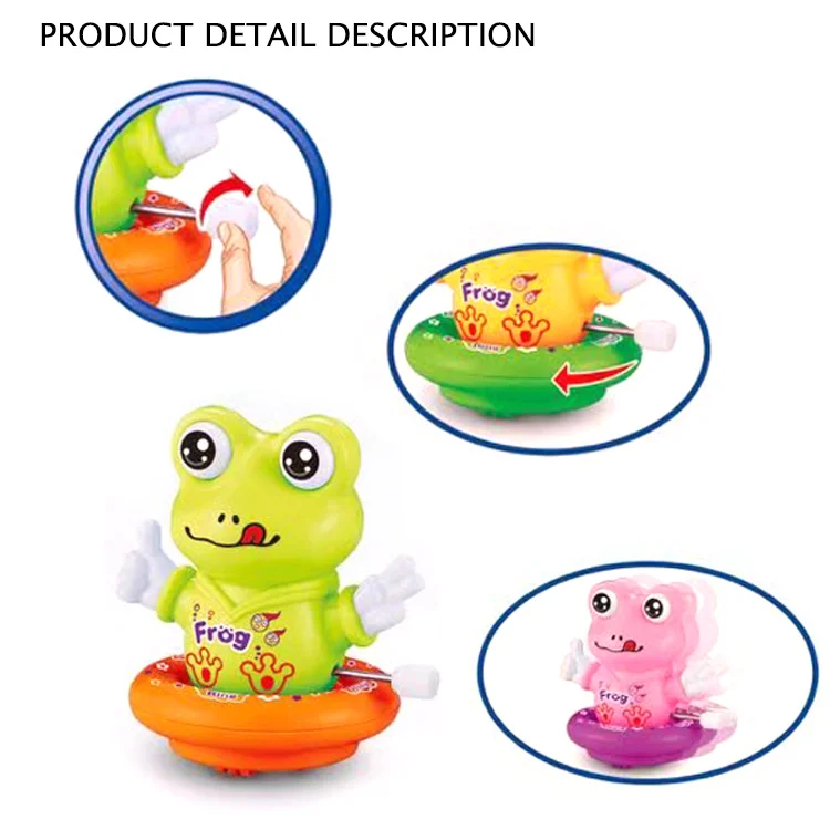 Милые Игры развивающие подарок на день рождения, пластиковые часы с изображением забавного героя мультфильма животная пластиковая заводные сумасшедшая лягушка игрушка