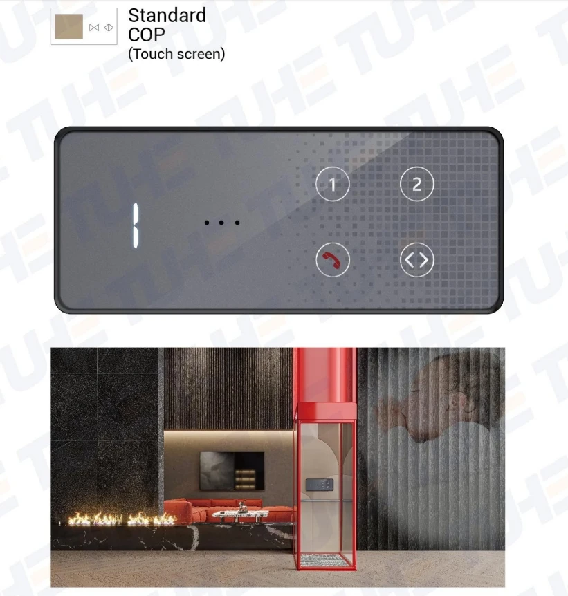 4 Stops Private Elevators Small Size Traction Home Lift with Side Open Automatic Doors