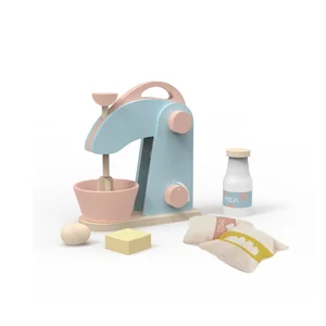 Multifunctional Wooden Mixer Kitchen Toys Educational Pretend Play Set with DIY Function