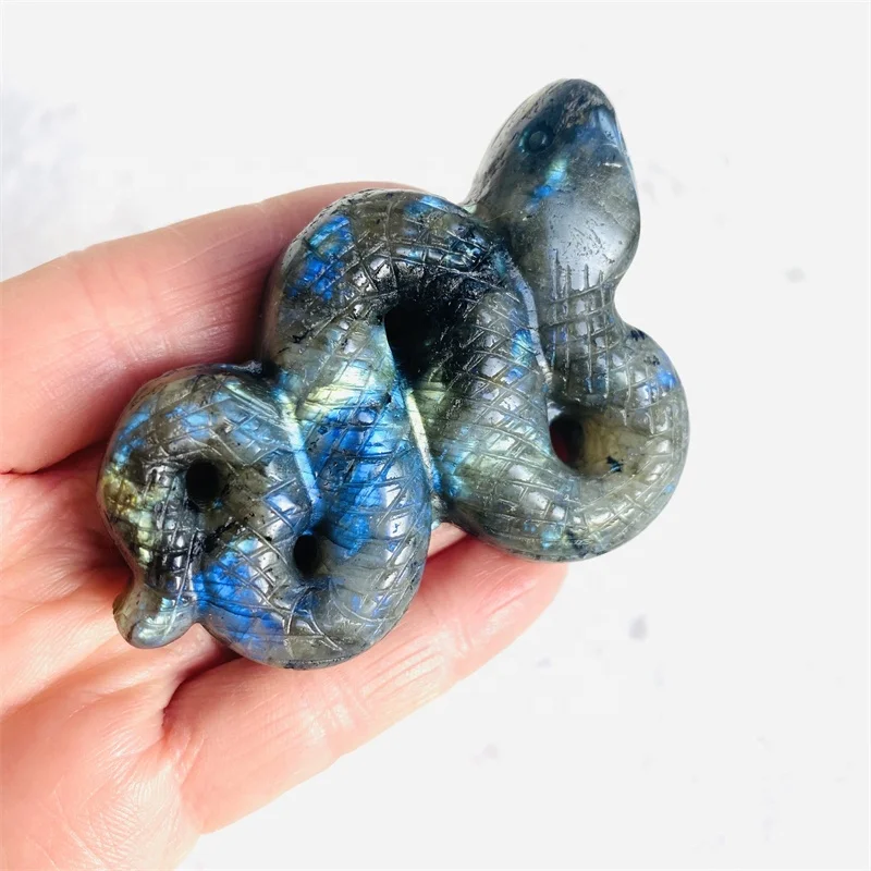 Wholesale Natural Blue Crystal Carving Animal Energy Gemstone