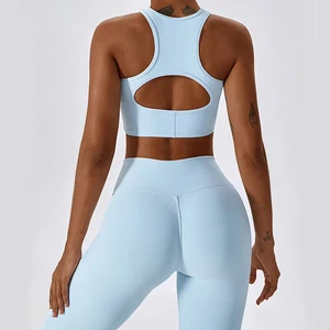 Best Selling Plus Size Gym Bra Women Racerback Removable Pad Quick Dry Top Yoga for Casual Athletic Daily Wear