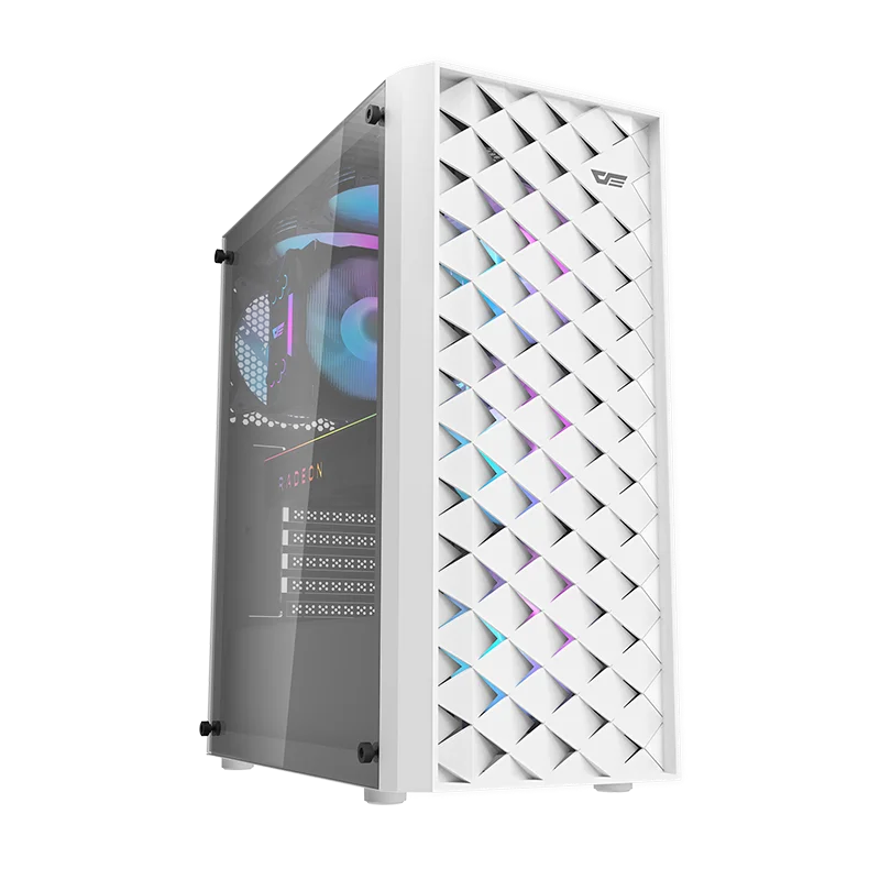 DarkFlash DK351 Tempered Glass Desktop Mid Tower Pc Cabinet Mesh ATX Gaming Computer case