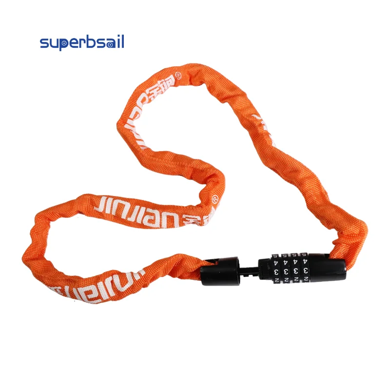 Superbsail 4 Digital Bicycle Lock Combination Password Cycling Security Bicycle Cable Chain Lock Anti-Theft Bicycle Bike Lock supplier