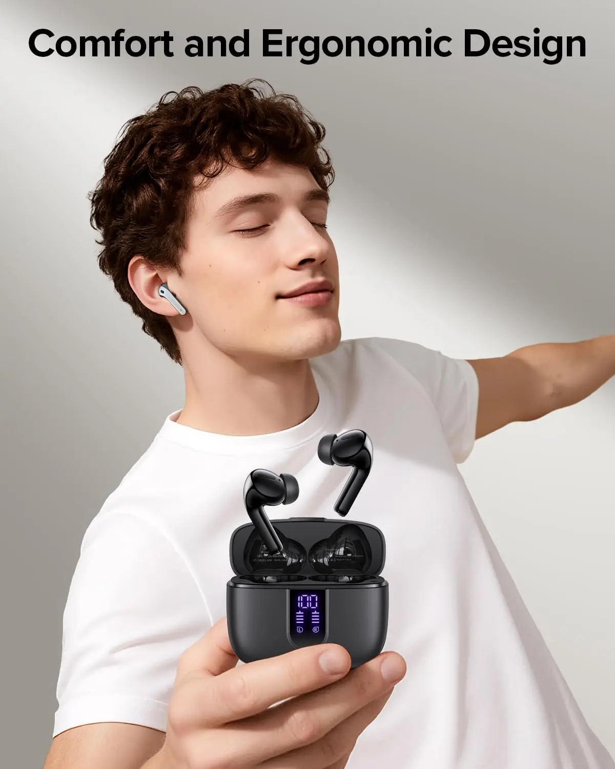 Free Sample 4 Mic ENCANC for 5.0 Wireless In-Ear Earbuds Gaming Headset Touch Control LE aperçu 5