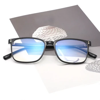 Wholesales High Quality Big Square Frame Blue Light Filter Glasses TR90 Anti Blue Light Glasses