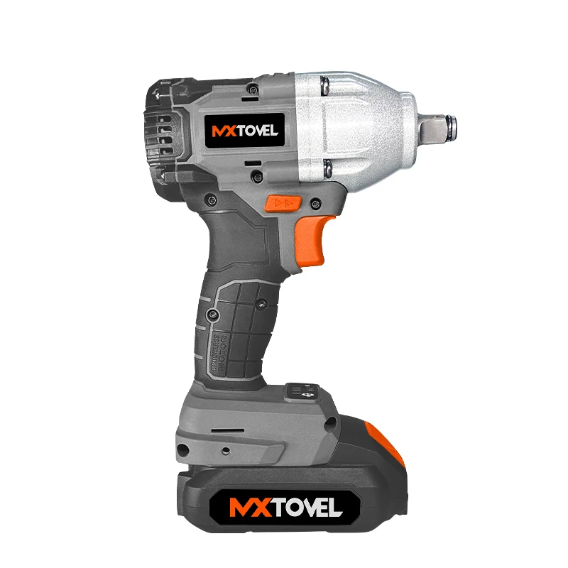 Multi-Function Cordless Brushless Impact Wrench Rechargeable LED Light Electric Torque Wrench with Industrial Power Source
