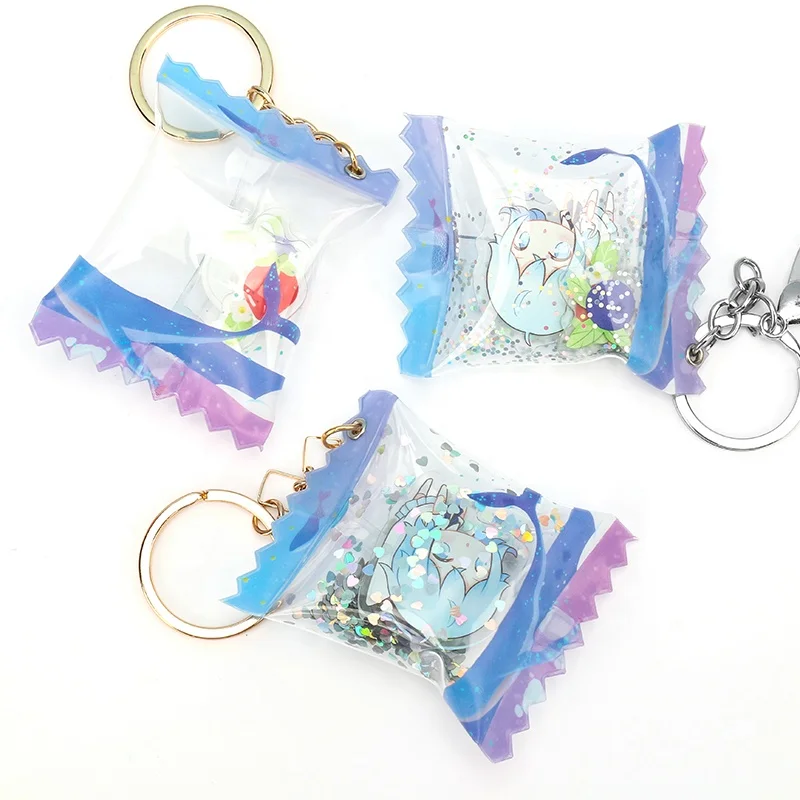 Vograce Custom Acrylic Candy Keychain Candy Pendant Inflatable Puffed Air Charms Candy Charms for Keychain